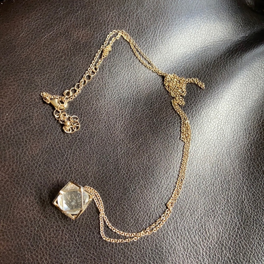 Beautiful necklace with sparkling stone pendant